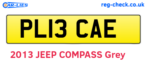 PL13CAE are the vehicle registration plates.