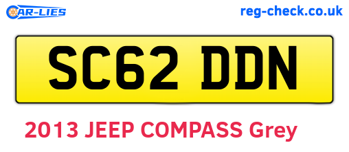 SC62DDN are the vehicle registration plates.