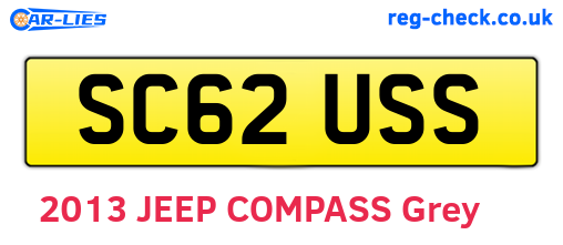 SC62USS are the vehicle registration plates.