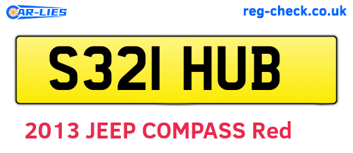 S321HUB are the vehicle registration plates.