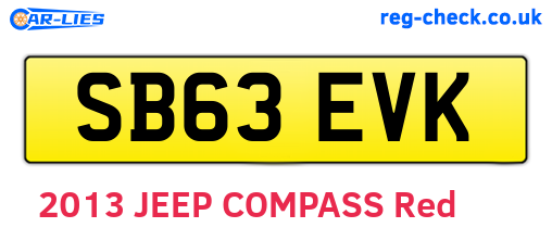 SB63EVK are the vehicle registration plates.