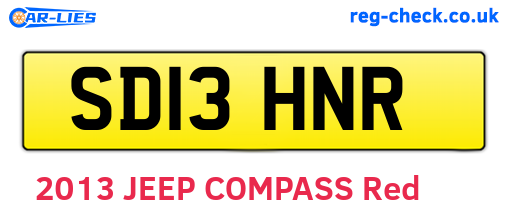 SD13HNR are the vehicle registration plates.
