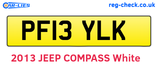 PF13YLK are the vehicle registration plates.