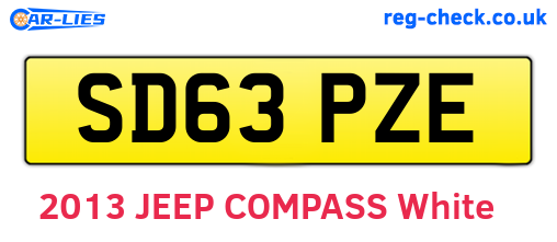 SD63PZE are the vehicle registration plates.