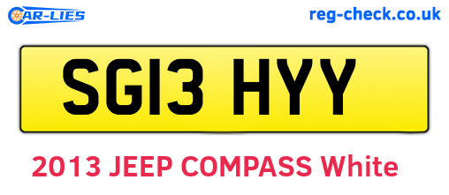 SG13HYY are the vehicle registration plates.