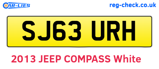 SJ63URH are the vehicle registration plates.