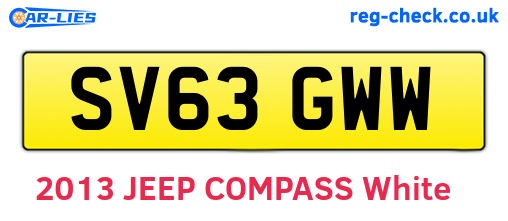 SV63GWW are the vehicle registration plates.