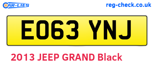 EO63YNJ are the vehicle registration plates.