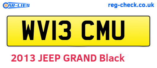 WV13CMU are the vehicle registration plates.