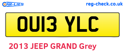 OU13YLC are the vehicle registration plates.