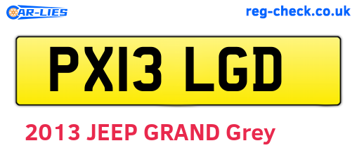 PX13LGD are the vehicle registration plates.