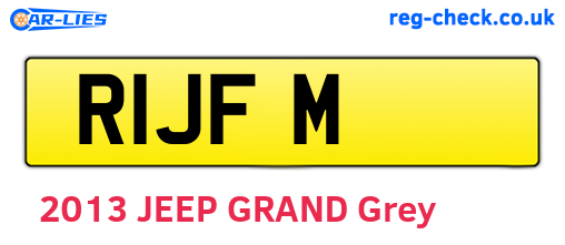 R1JFM are the vehicle registration plates.