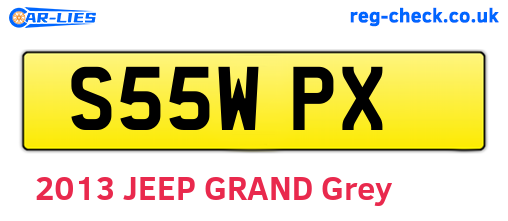 S55WPX are the vehicle registration plates.