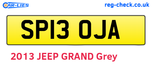 SP13OJA are the vehicle registration plates.