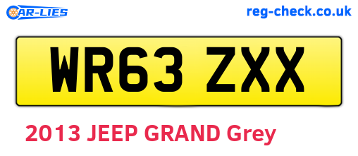 WR63ZXX are the vehicle registration plates.