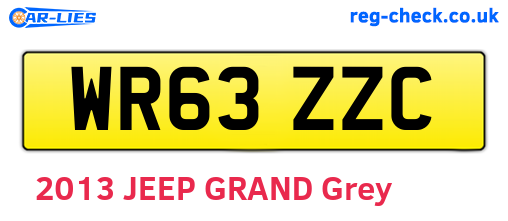 WR63ZZC are the vehicle registration plates.