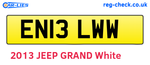 EN13LWW are the vehicle registration plates.