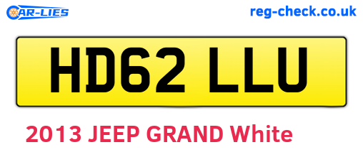 HD62LLU are the vehicle registration plates.