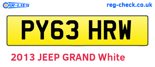 PY63HRW are the vehicle registration plates.