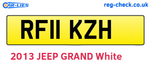 RF11KZH are the vehicle registration plates.