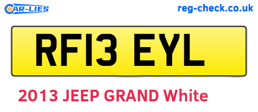 RF13EYL are the vehicle registration plates.