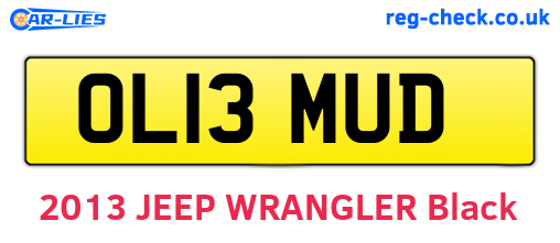 OL13MUD are the vehicle registration plates.