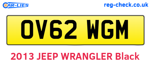 OV62WGM are the vehicle registration plates.