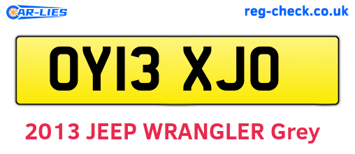 OY13XJO are the vehicle registration plates.