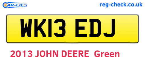 WK13EDJ are the vehicle registration plates.
