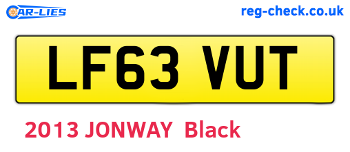 LF63VUT are the vehicle registration plates.