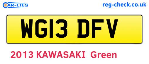WG13DFV are the vehicle registration plates.