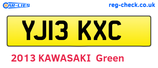 YJ13KXC are the vehicle registration plates.