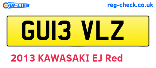 GU13VLZ are the vehicle registration plates.