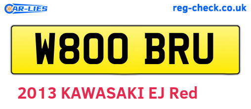 W800BRU are the vehicle registration plates.