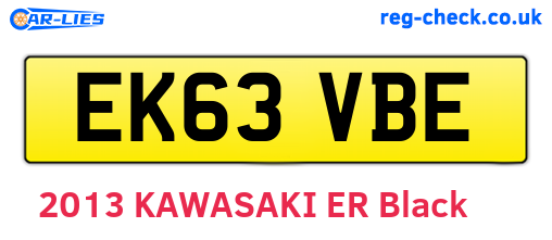 EK63VBE are the vehicle registration plates.
