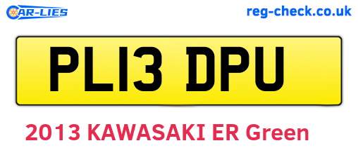 PL13DPU are the vehicle registration plates.