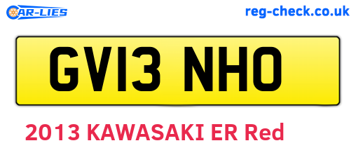 GV13NHO are the vehicle registration plates.