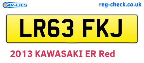 LR63FKJ are the vehicle registration plates.