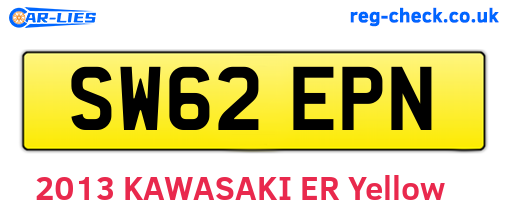 SW62EPN are the vehicle registration plates.