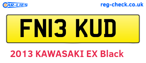 FN13KUD are the vehicle registration plates.