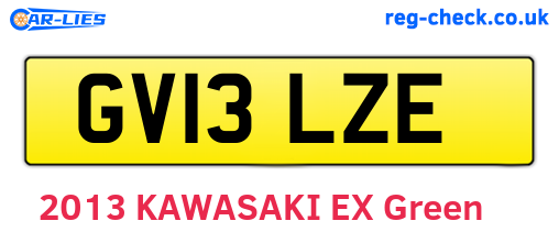GV13LZE are the vehicle registration plates.