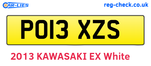 PO13XZS are the vehicle registration plates.
