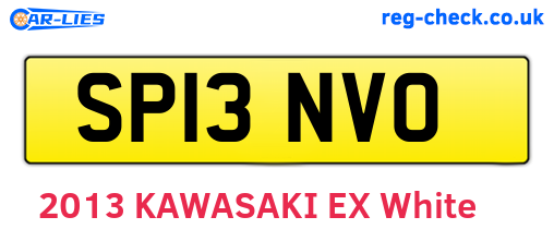 SP13NVO are the vehicle registration plates.
