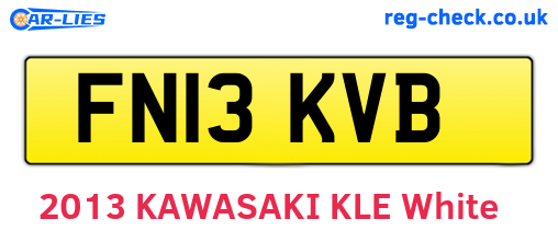 FN13KVB are the vehicle registration plates.