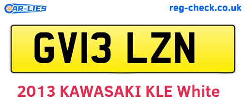 GV13LZN are the vehicle registration plates.