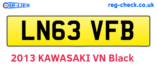 LN63VFB are the vehicle registration plates.