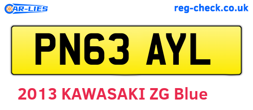 PN63AYL are the vehicle registration plates.