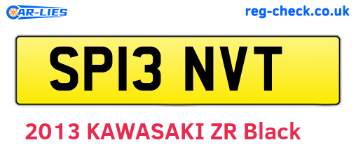 SP13NVT are the vehicle registration plates.
