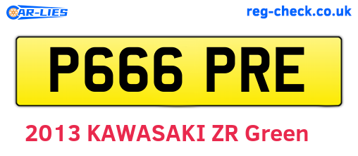 P666PRE are the vehicle registration plates.