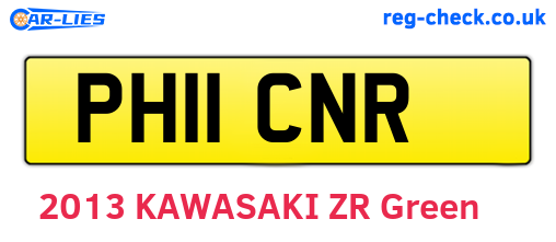 PH11CNR are the vehicle registration plates.